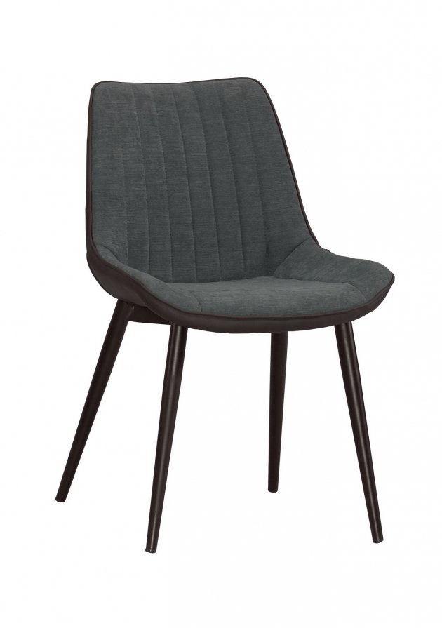 莫萊特餐椅-灰色布-五金腳