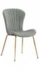 薇妮餐椅-灰色布-五金腳