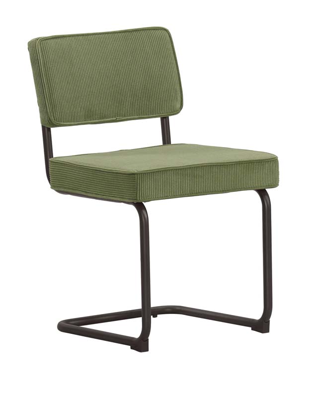 凱琳餐椅 -綠色布-五金腳
